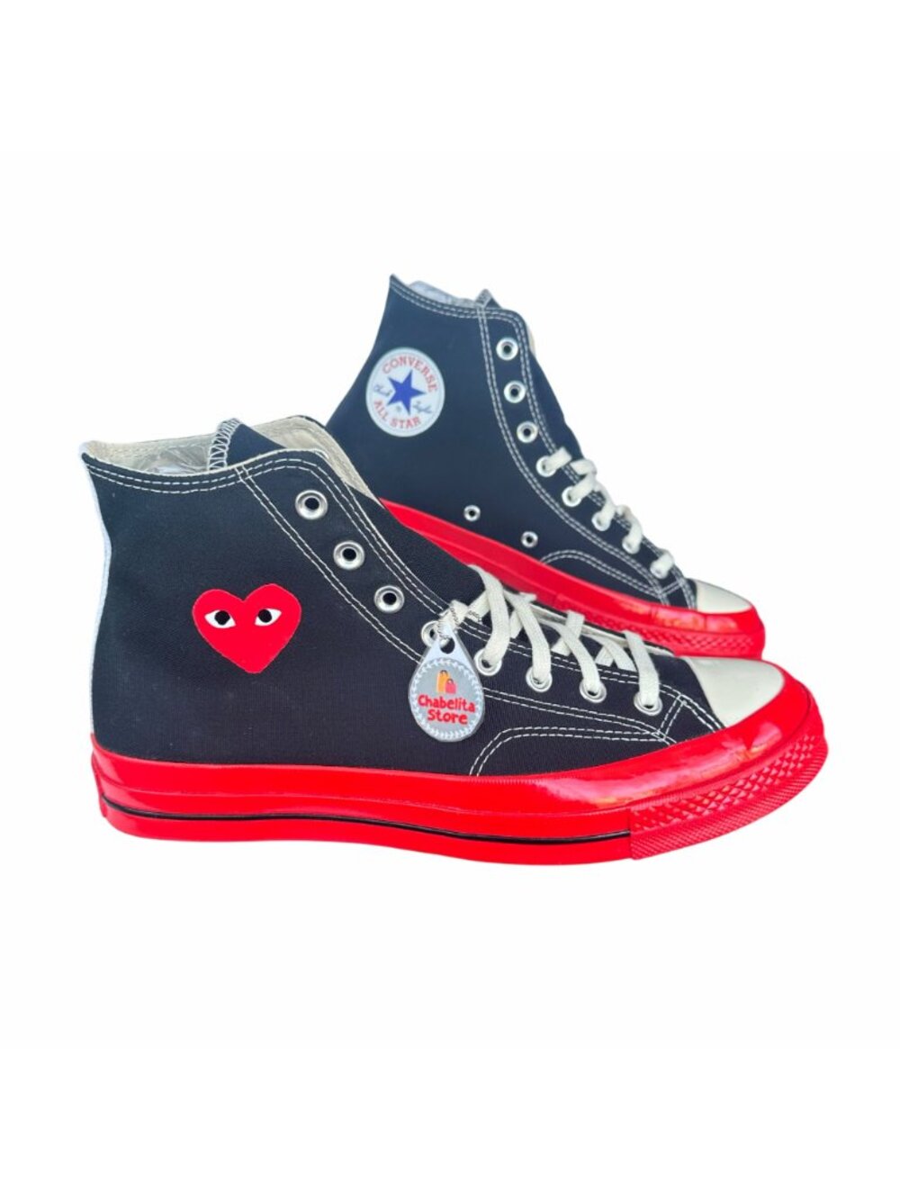 ✨Converse Chuck 70 Hi Comme Des Garçons Play 10 Men Shoes Sneakers Black A01793C - Picture 2 of 9